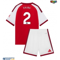 Otroški Nogometni dresi Arsenal William Saliba #2 Domači 2026-27 Kratek Rokav (+ Kratke hlače)